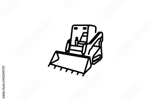 excavator icon design on white background