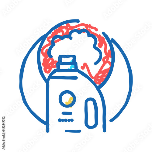 household chemical goods icon doodle illustration