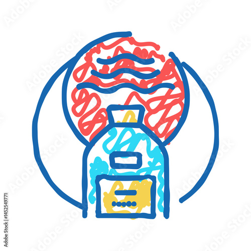 organic solvent icon doodle illustration