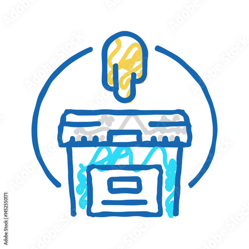 glue production icon doodle illustration