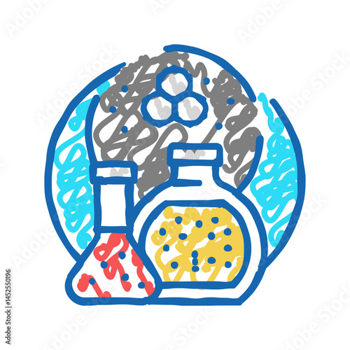 specialty chemicals icon doodle illustration