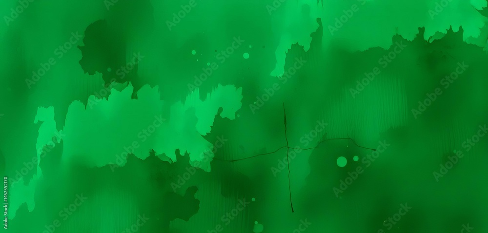 Obraz premium Deep emerald watercolor wash, swirling textures, rich dark green abstract backdrop, style, moody