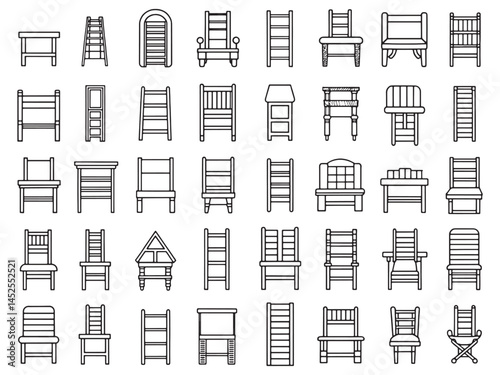 Ladder back chair enhances cozy interiors.eps