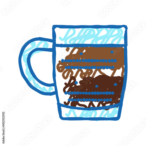 doppio coffee icon doodle illustration