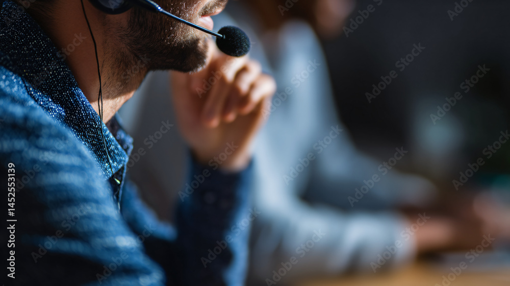 A customer service representative offering compassionate backing to a guest