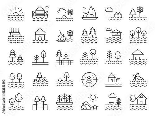 Lake Icon Adventures Awaiting Water Explorers.eps