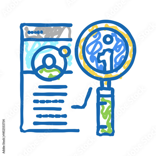 kyc account financial information icon doodle illustration