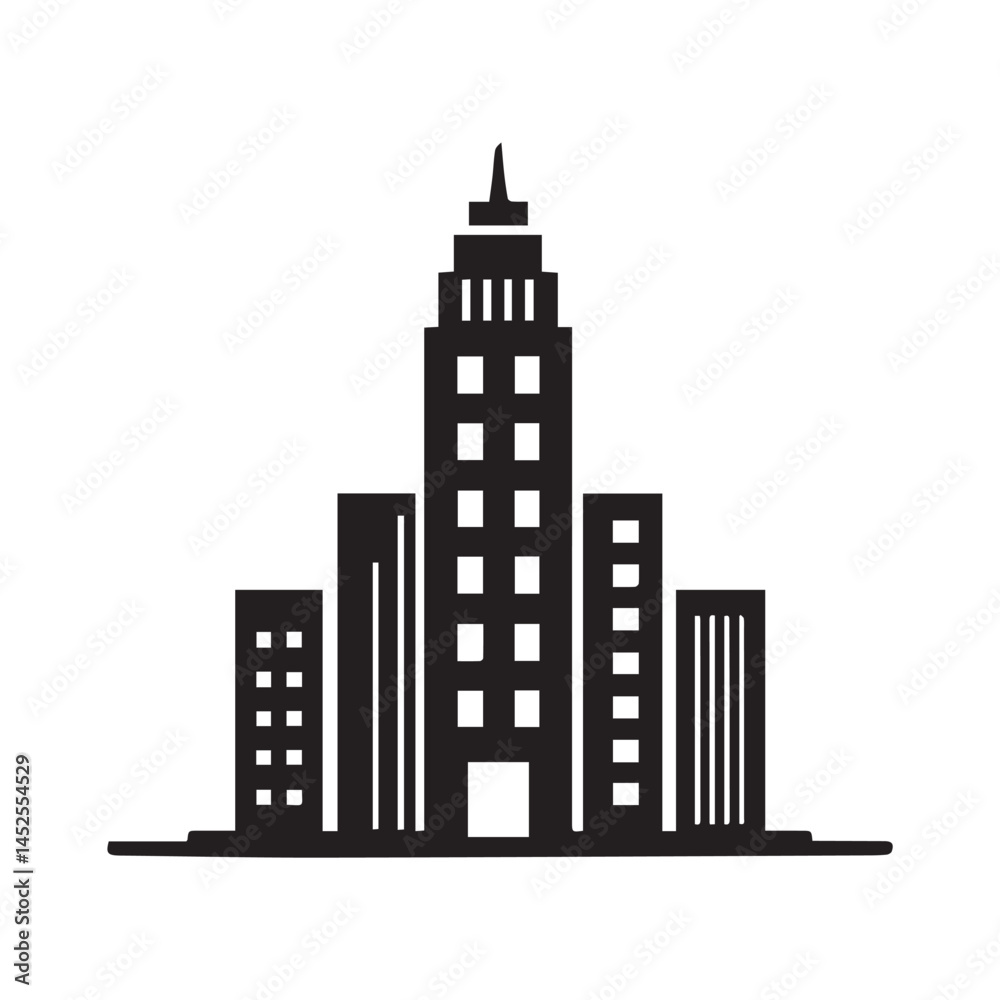 Obraz premium city skyline silhouette