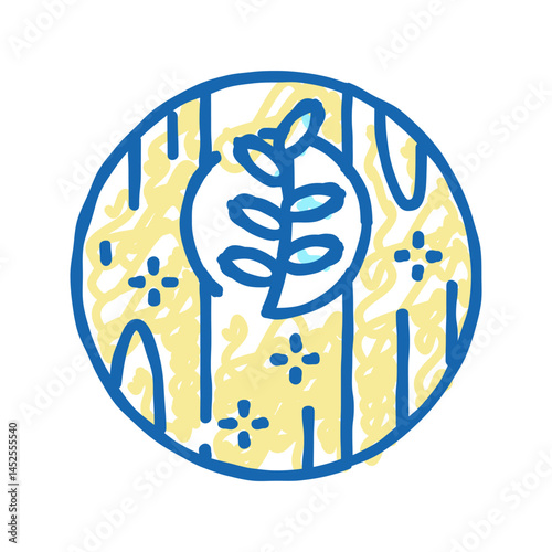 ecology clean wooden floor icon doodle illustration