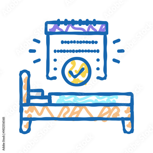 stimulus control therapy icon doodle illustration