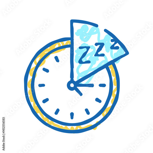 sleep restriction icon doodle illustration