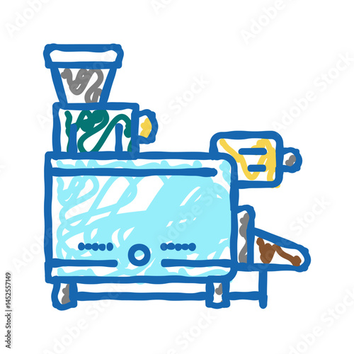 pitting machine icon doodle illustration