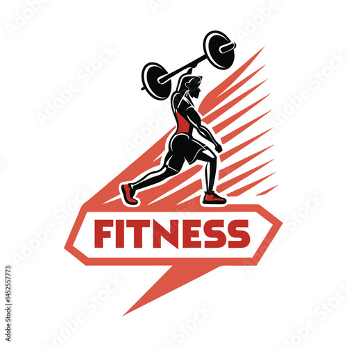 vector illustration of a man lifting weights