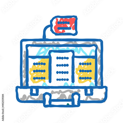 enterprise occupation icon doodle illustration