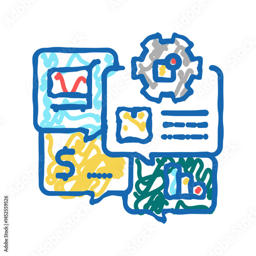 sales erp icon doodle illustration
