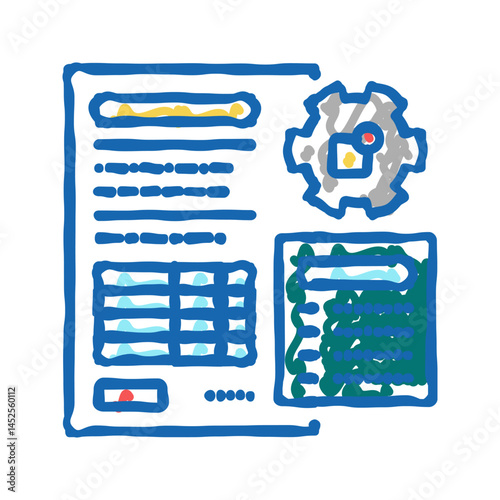 accounting erp finance occupation icon doodle illustration