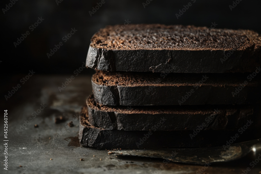 Chocolate brownies on a table. Chocolate brownies on a table.