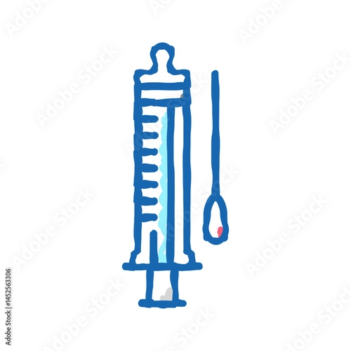 syringe medical icon doodle illustration