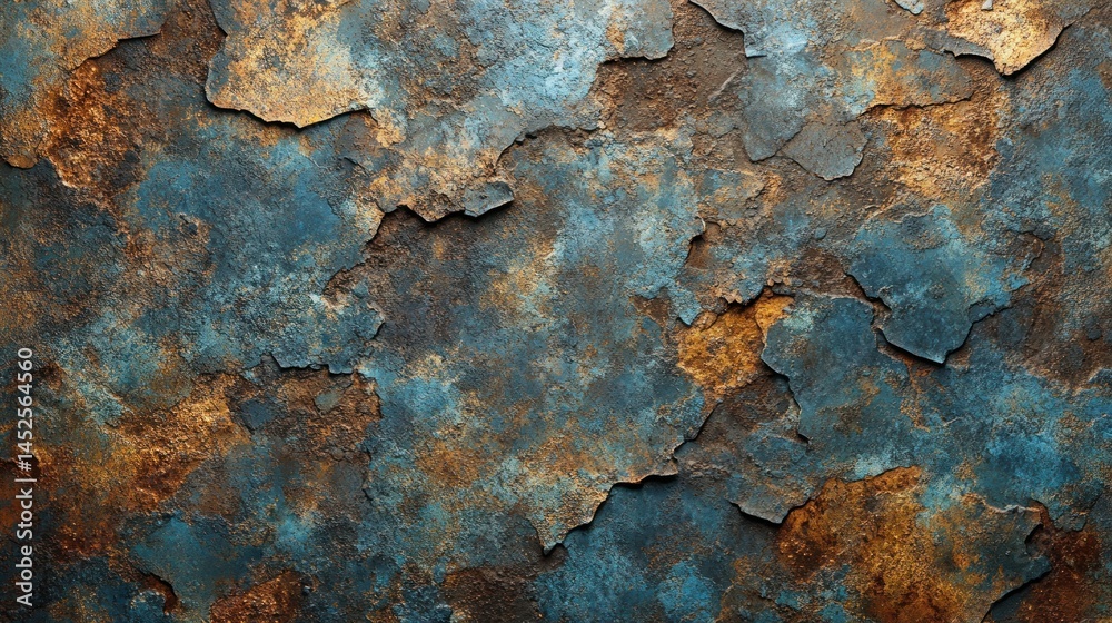 Fototapeta premium Textured metal surface with rust and decay.