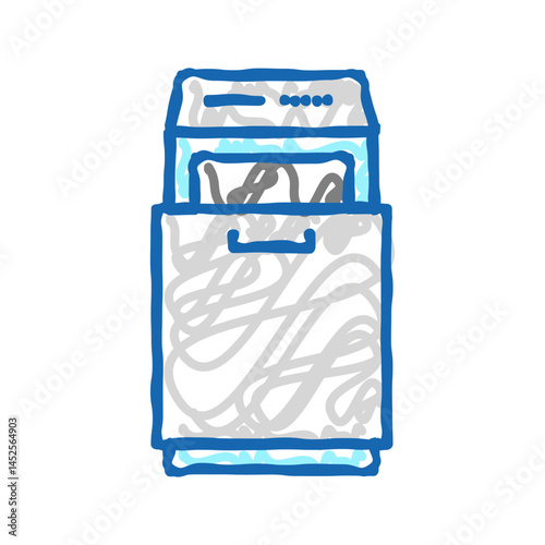 trash compactor icon doodle illustration