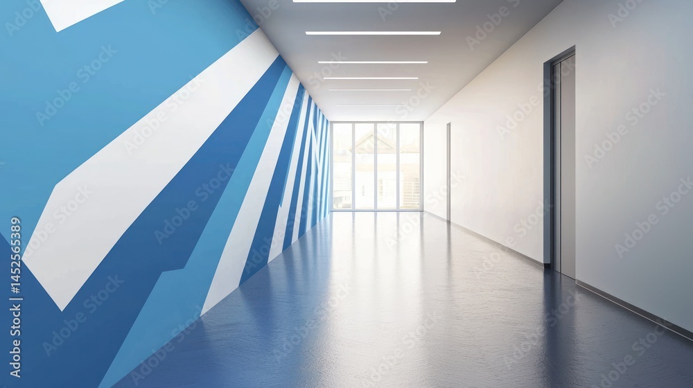 Obraz premium Simple arrow pattern sticker in a hallway