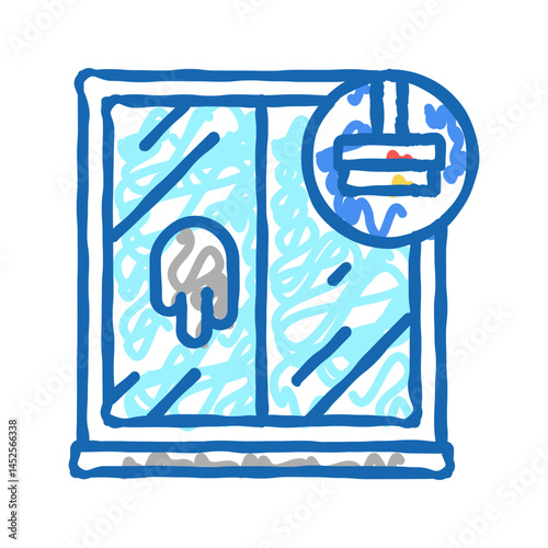 window cleaning icon doodle illustration