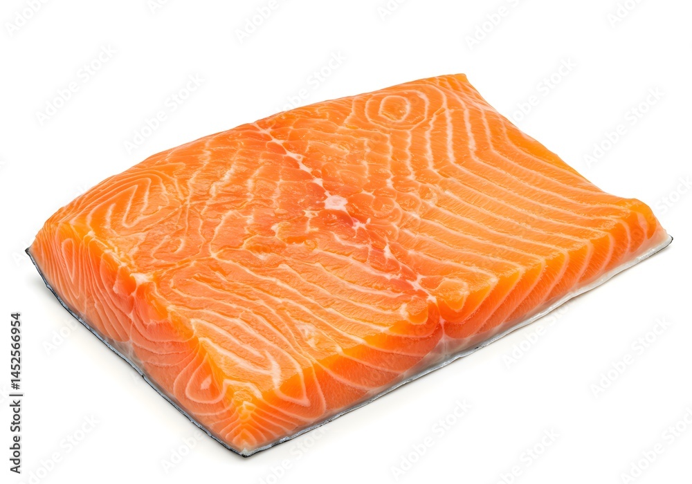 Fresh salmon fillet isolated on white background Fresh salmon fillet isolated on white background