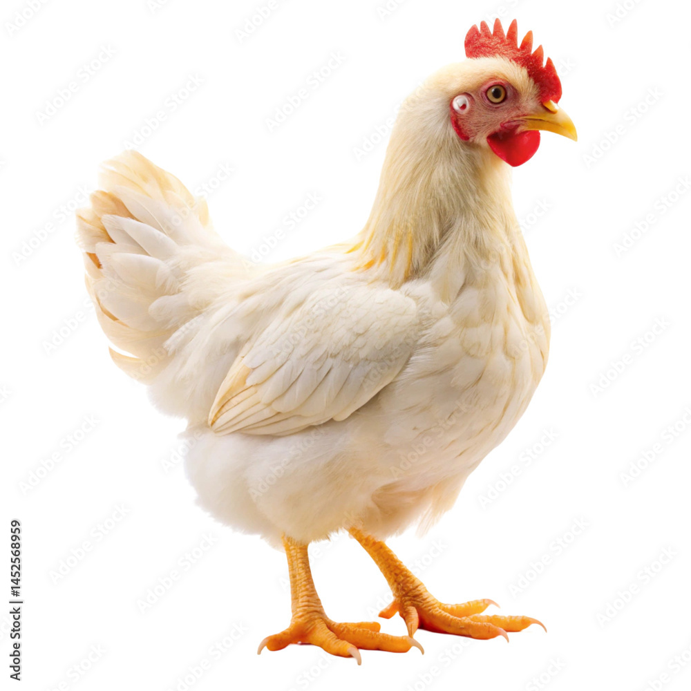Fototapeta premium chicken on white background