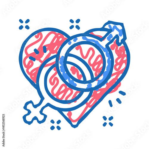 orgasm sex icon doodle illustration