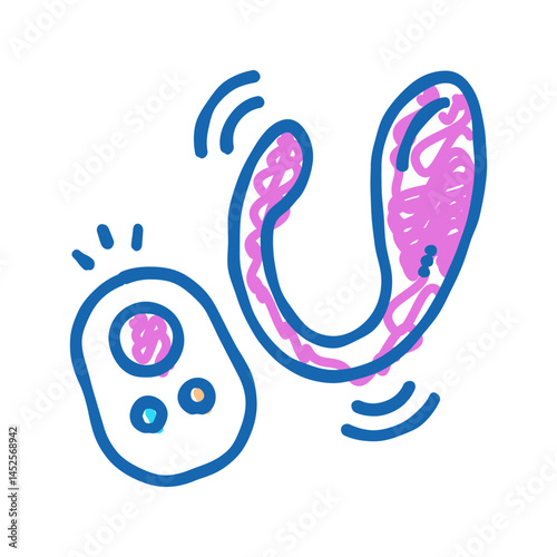 masturbation sex toy icon doodle illustration