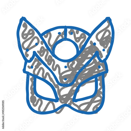 mask sex toy icon doodle illustration