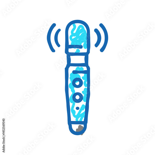 vibrator sex toy icon doodle illustration