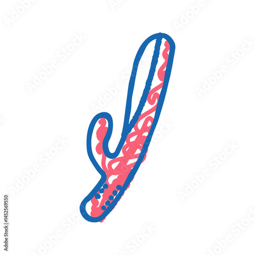 dildo sex toy icon doodle illustration