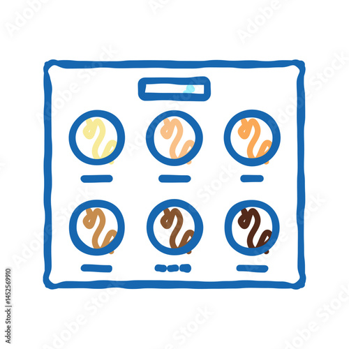skin palette icon doodle illustration