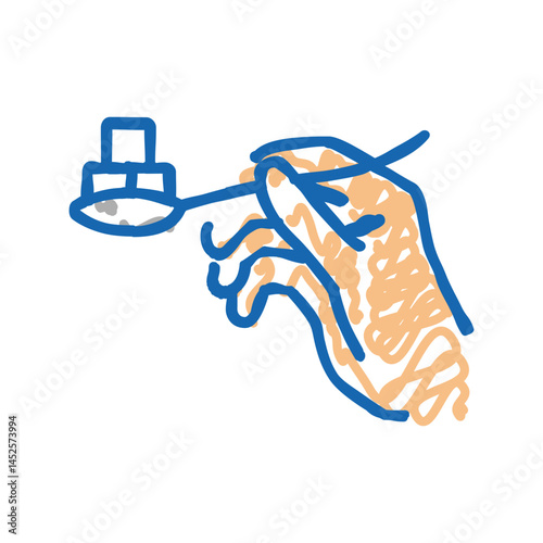 sugar add icon doodle illustration