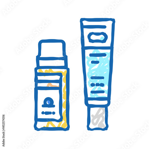 spot treatment for face icon doodle illustration