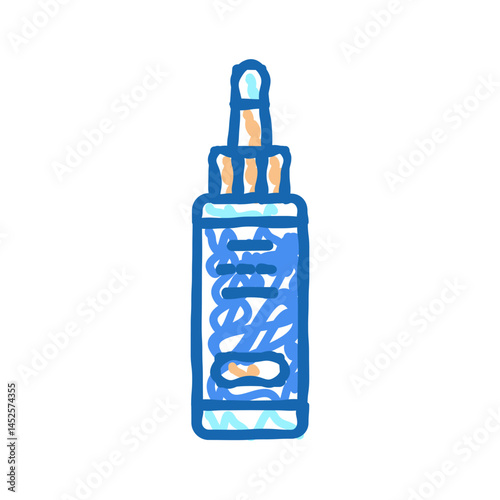 hair growth serum icon doodle illustration