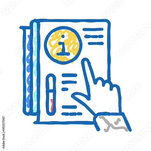 guide information icon doodle illustration