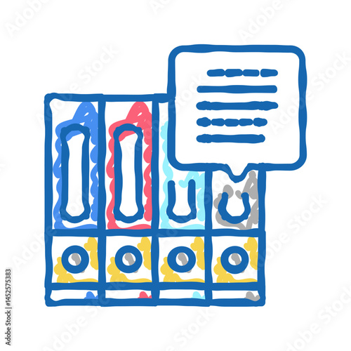 policy information icon doodle illustration