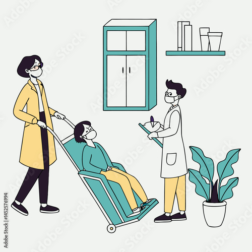 Man and woman in the hospital