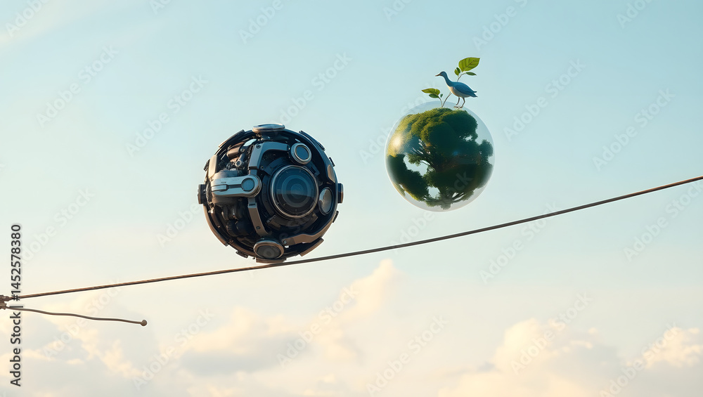 Balancing Act Work-Life Harmony Concept Illustration