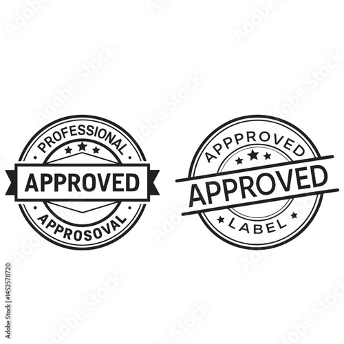 approved logo,Label Stamp Logo,and badge label,vector template
