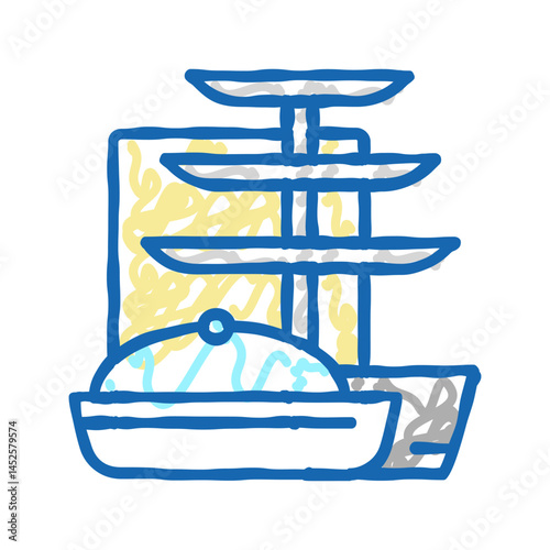serve ware utensil icon doodle illustration