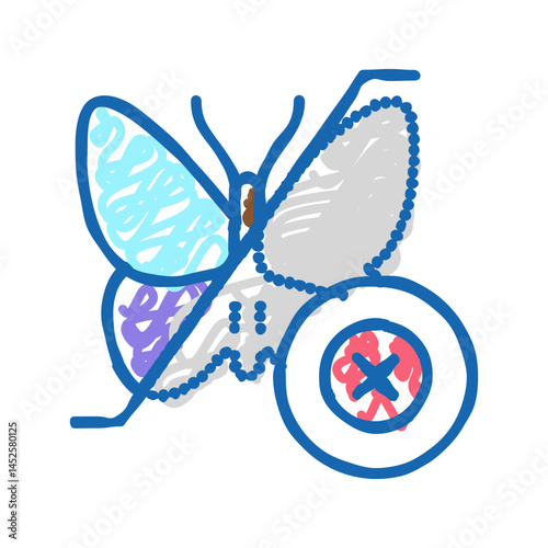 tattoo removal icon doodle illustration