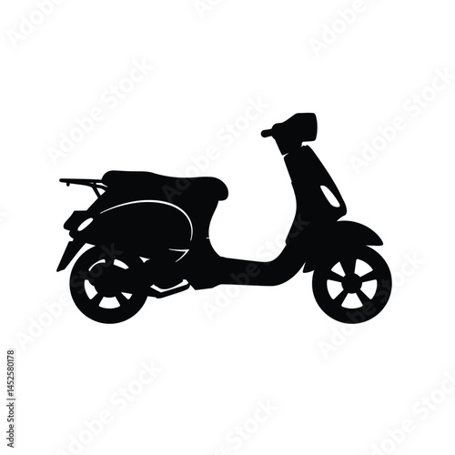 scooter silhouette, scooter bike vector illustration, scooter icon symbol  