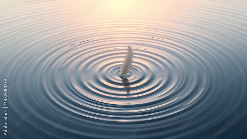 Serene Water Ripples A Concentric Composition of Calm and Peace
