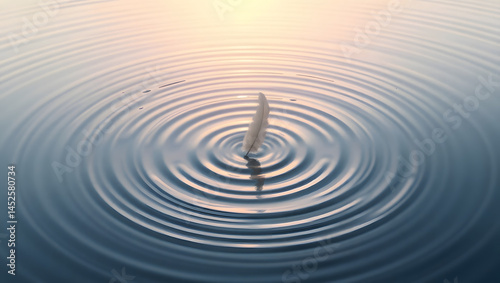 Obraz na płótnie Serene Water Ripples A Concentric Composition of Calm and Peace w salonie