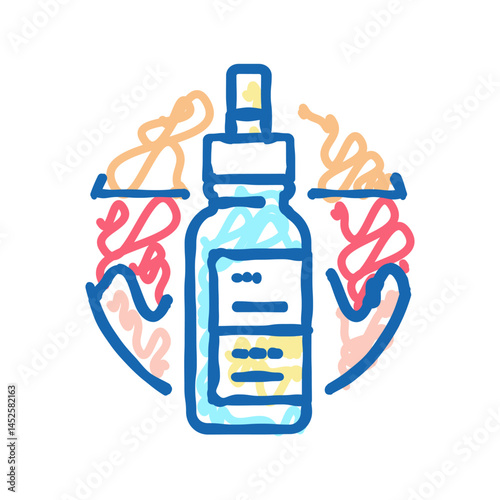 hyaluronic acid icon doodle illustration