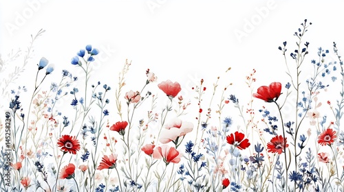 Delicate floral arrangement in soft watercolor style.