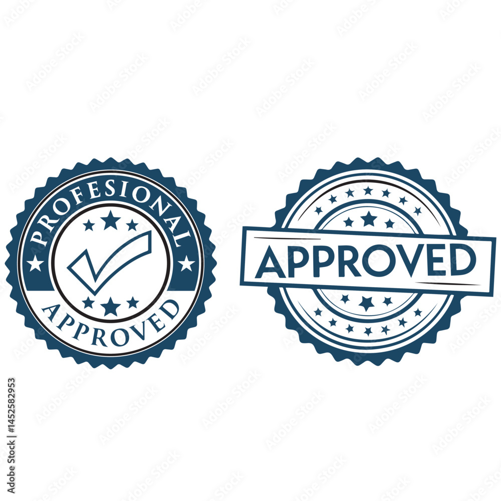Fototapeta premium approved logo,Label Stamp Logo,and badge label,vector template